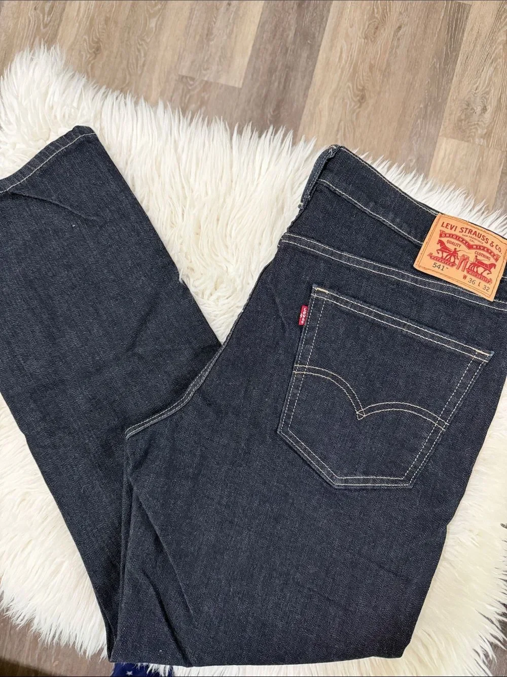 Levi's Men's Dark Indigo Straight Jeans Size 36X32